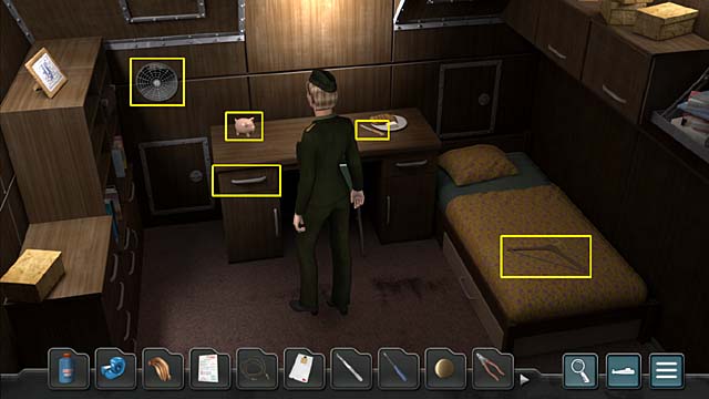 When Korabelnikow leaves his quarter and the hallway, get inside his room - Chapter 3 - The murder of Osip Gerasimov - Undercover Missions: Operation Kursk K-141 - Game Guide and Walkthrough