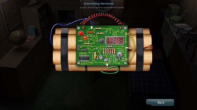 At the end put the bomb on the table - Chapter 9: Interrogation - Undercover Missions: Operation Kursk K-141 - Game Guide and Walkthrough