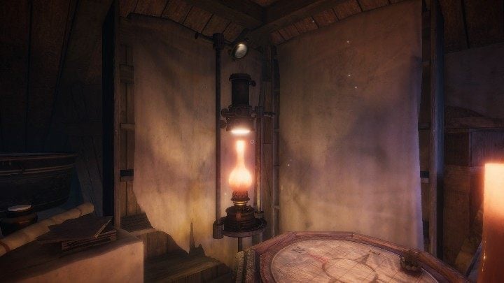 In order to get closer to the table you have to go back to the previous part of the attic and take the lens from there - Estate - Lake Rdden - Estate - Lake Ridden Game Guide