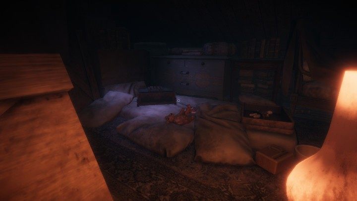 When you enter the attic of an abandoned house, you will find a projector and a riddle - Solutions to puzzles boxes - Puzzles Boxes - Lake Ridden Game Guide