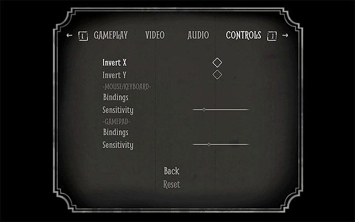 The above picture shows the available control settings in Layers of Fear 2 - Controls and key bindings of Layers of Fear 2 - Appendix - Layers of Fear 2 Guide