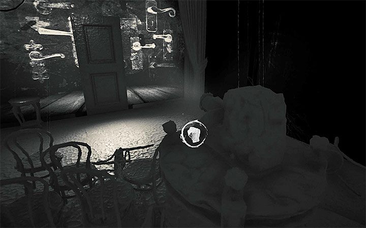 The frame with door handles (image above) - The second projector riddle | Layers of Fear 2 Riddle Solutions - Act 2 - The Hunt - Layers of Fear 2 Guide