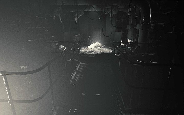 Watch out in the place presented in the picture above - The area with machines and a clock | Layers of Fear 2 walkthrough - Act 2 - The Hunt - Layers of Fear 2 Guide