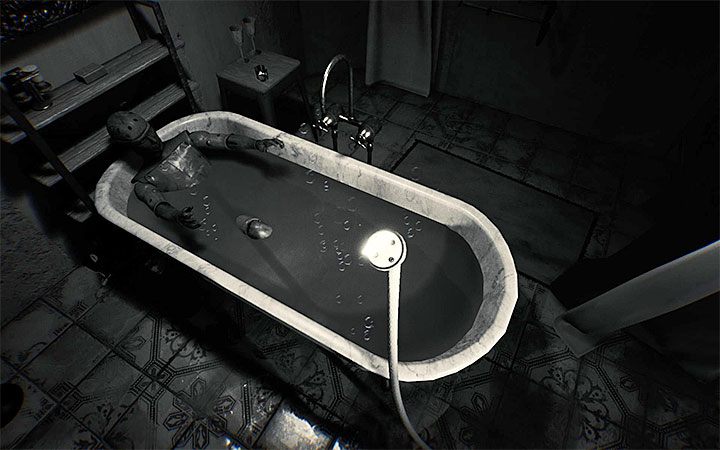 Take the cable to the bathtubs vicinity - Second film tape | Layers of Fear 2 walkthrough - Act 2 - The Hunt - Layers of Fear 2 Guide