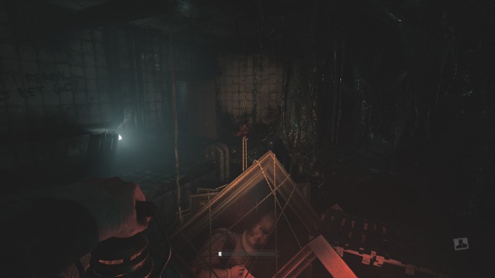 After a long sequence of exploration and escaping from rats, you finally end up in a room with a long chain - Layers of Fear 2023: Act 1 Painters Story - Walkthrough - Layers of Fear 2023 Guide
