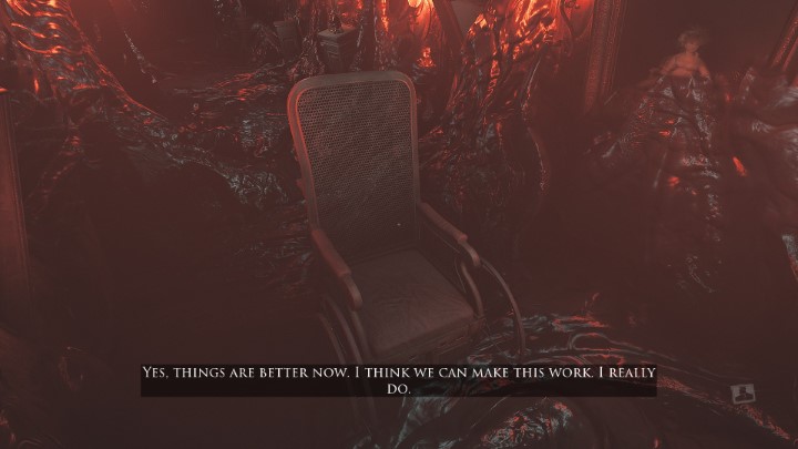 Upon reaching a long corridor with a wheelchair, you can push it all the way to the end of the room - Layers of Fear 2023: Act 1 Painters Story - Walkthrough - Layers of Fear 2023 Guide