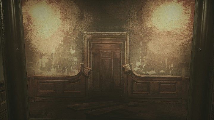 When you collect the whole set, move the picture in such a way that it shows the doors with torn boards - Layers of Fear 2023: Musicians Story - Walkthrough - Layers of Fear 2023 Guide