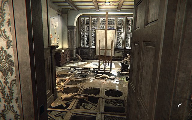 Leave the room and go towards the room with the easel - Episode 4: Brush - Walkthrough - Layers of Fear - Game Guide and Walkthrough