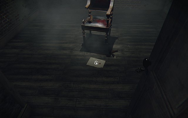 Episode 2 - after taking the key from the safe and opening the door you will find it on the ground before the red chair - Family Mementos - Secrets - Layers of Fear - Game Guide and Walkthrough