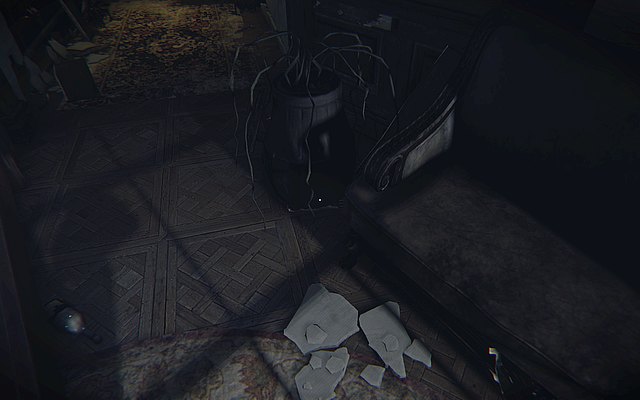 Episode 5 - after walking through the corridor with large number of doors you will find it between the bed and the pot with withered plant on the ground - Family Mementos - Secrets - Layers of Fear - Game Guide and Walkthrough