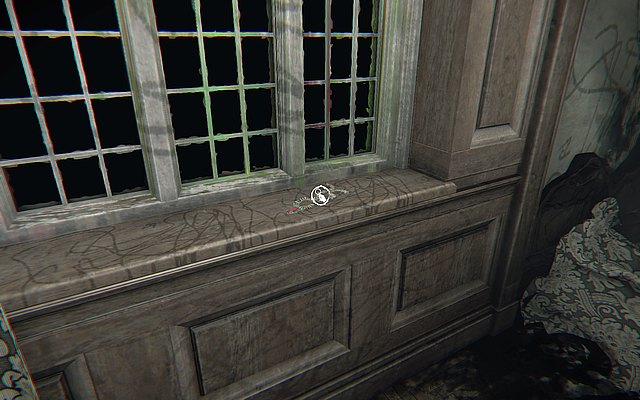 Episode six - on the windowsill in the corridor you will find a necklace - Whispered words - Secrets - Layers of Fear - Game Guide and Walkthrough