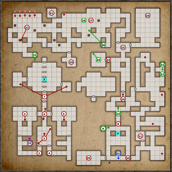 Goromorg Temple II has more interesting, though not necessarily demanding puzzles, though the new enemies you meet here will be a big enough challenge - Level 10: Goromorg Temple II - Walkthrough - Legend of Grimrock - Game Guide and Walkthrough