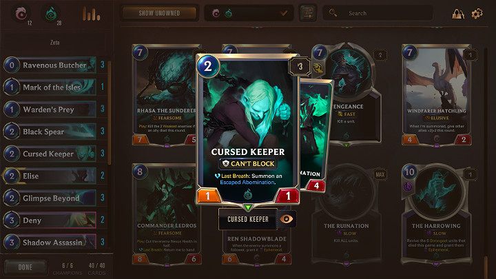 Defense isnt the strongest point of the presented strategy, so you often have to use supporting spells, which makes it easier for you to perform a mutually beneficial exchange with an opponents minion, or even send a troublesome opponent into the hands of the Player (Will of Ionia) - Shadow Isles & Ionia - the best deck in the Legends of Runeterra - The best decks - Legends of Runeterra Guide