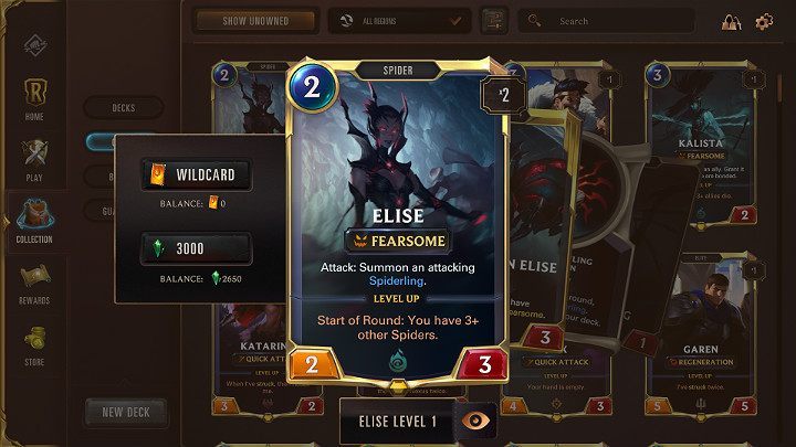 Champions cards are marked with a gold color - Rarity of cards in Legends of Runeterra - Types of cards - Legends of Runeterra Guide