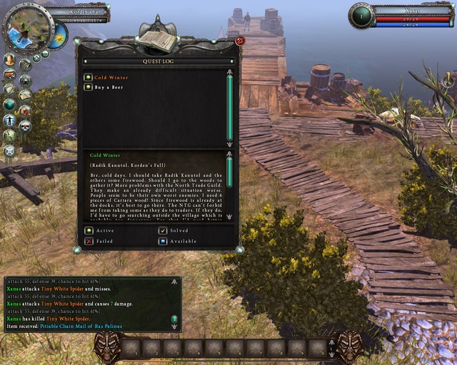 Harbor and Miro - Quests - Korden's Fall (City and Borders) - Legends Of Dawn - Game Guide and Walkthrough