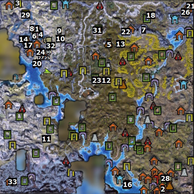 Key - Map - City of Recca - Legends Of Dawn - Game Guide and Walkthrough