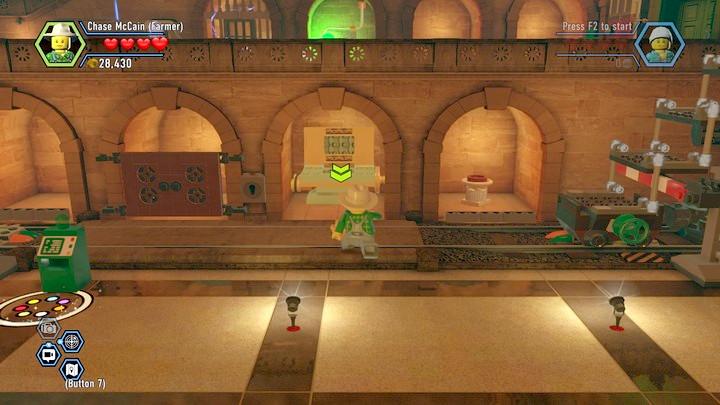 Take the strange object that you have found behind the cart to the machine - Museum burglary | Walkthrough - Chapter 10 - LEGO City: Undercover Game Guide