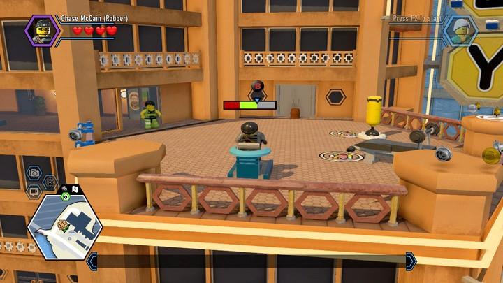 Use the gym equipment for the trainer to let you in. - Way to the hall | Walkthrough - Chapter 11 - LEGO City: Undercover Game Guide