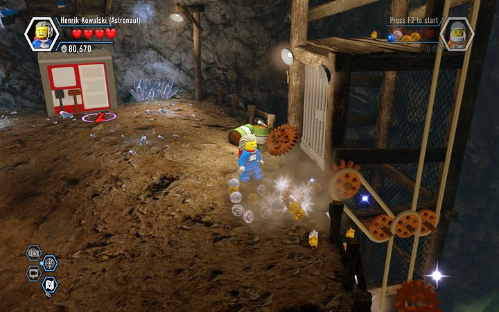 Fix the elevator and it will bring you a vehicle token - Secrets in the mine | Chapter 3 - Chapter 3 - LEGO City: Undercover Game Guide