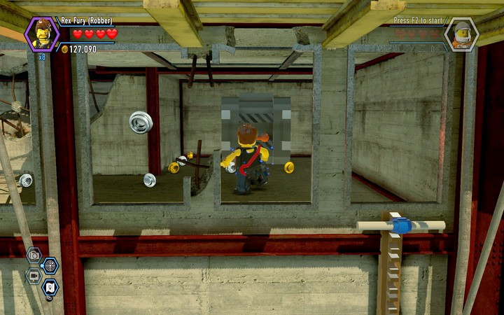 Another chest for Rex on the first floor - Secrets in the firefighters building | Walkthrough - Chapter 10 - LEGO City: Undercover Game Guide