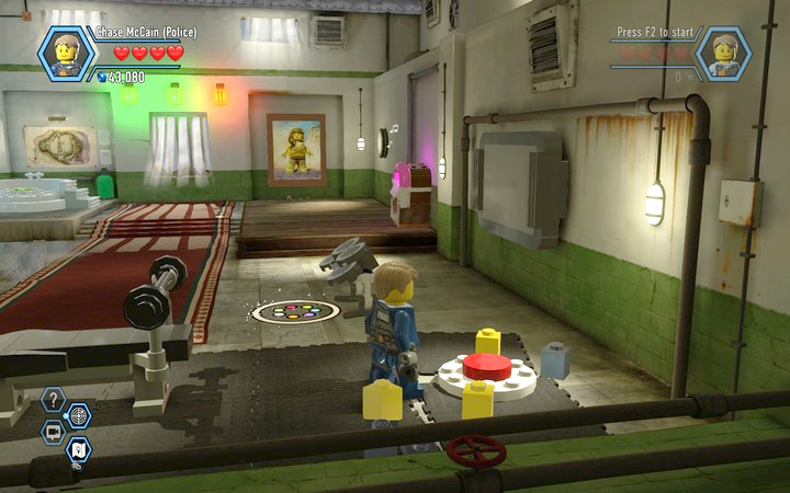The third button is under the punching bag - The prison cells | Chapter 3 - Chapter 3 - LEGO City: Undercover Game Guide