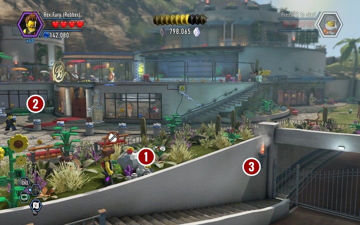 You will find most of the secrets in the first area, the garden - Secrets in Blackwells mansion | Chapter 13 | Walkthrough - Chapter 13 - LEGO City: Undercover Game Guide