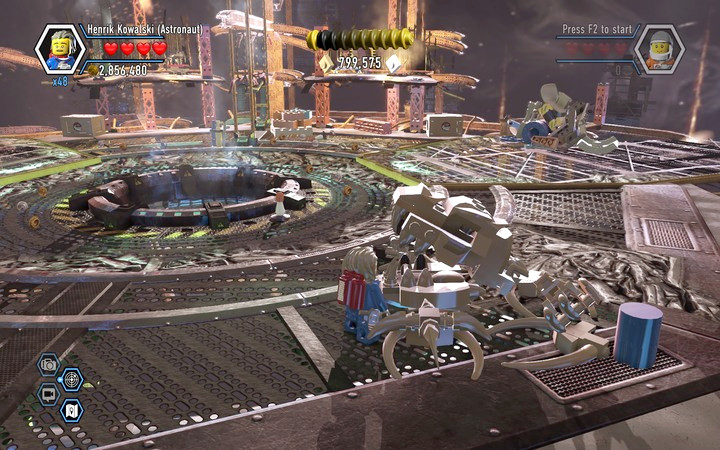 Destroy the pile of bricks at the bottom of the arena - Secrets in the space station | Chapter 14 and 15 | Walkthrough - Chapter 14 and 15 - LEGO City: Undercover Game Guide