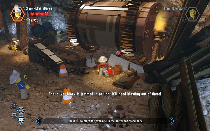 TNT is used to blow up silver blocks - The Bluebell Mine | Chapter 3 - Chapter 3 - LEGO City: Undercover Game Guide
