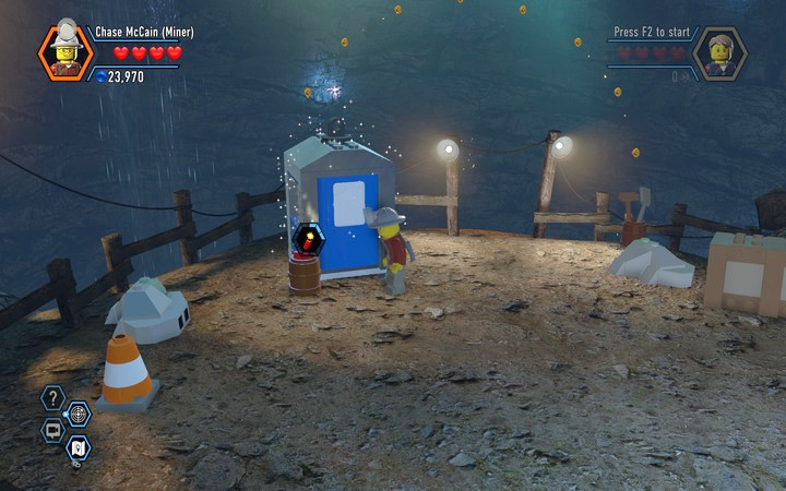 The toilet has also been built from silver blocks – use the TNT - The Bluebell Mine | Chapter 3 - Chapter 3 - LEGO City: Undercover Game Guide