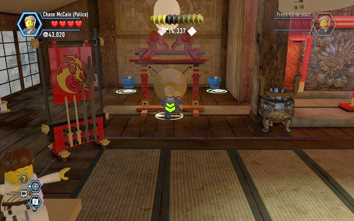 Use the gong to get to the next stage - The Dojo | Chapter 4 - Chapter 4 - LEGO City: Undercover Game Guide