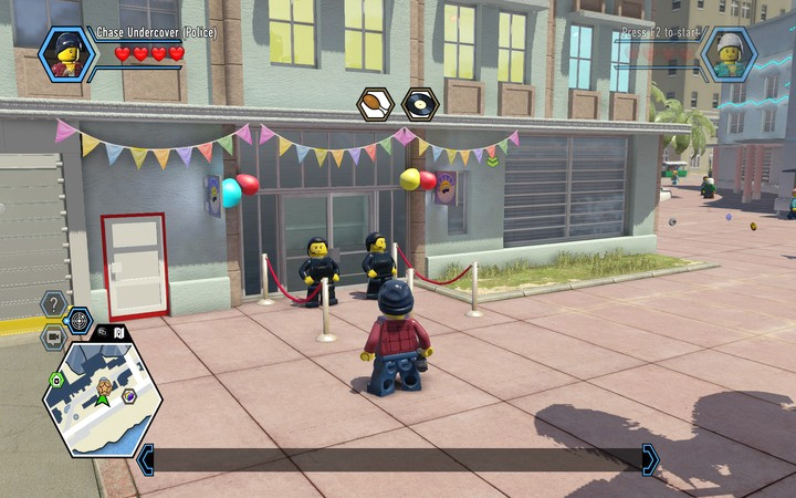 You need to dispose of the guards outside the hotel... - The Hotel | Chapter 5 - Chapter 5 - LEGO City: Undercover Game Guide