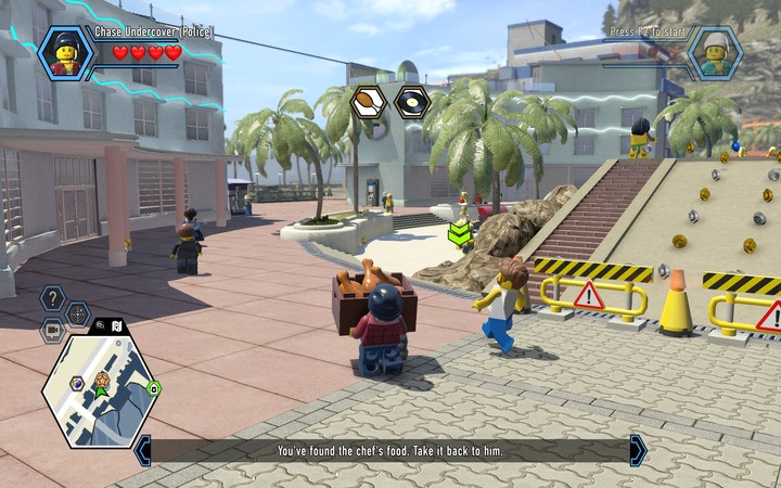 Bring the box with chicken to the grill, to start the party - The Hotel | Chapter 5 - Chapter 5 - LEGO City: Undercover Game Guide