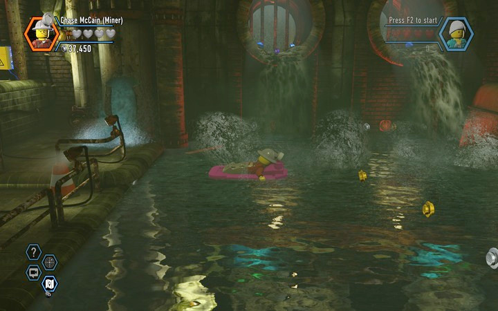 You will sail through the dangerous areas of the sewers on a mattress - Robbing the gem from the bank | Chapter 6 - Chapter 6 - LEGO City: Undercover Game Guide