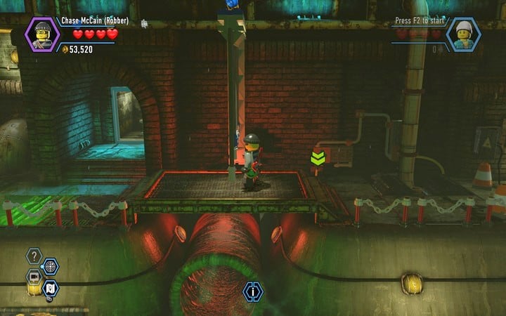 Use the valve to get higher up - Robbing the gem from the bank | Chapter 6 - Chapter 6 - LEGO City: Undercover Game Guide