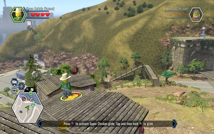 Getting above the entrance to the tunnel in Fort Meadows can be the most difficult part - Northwest area | Maps and secrets - Maps and secrets - LEGO City: Undercover Game Guide