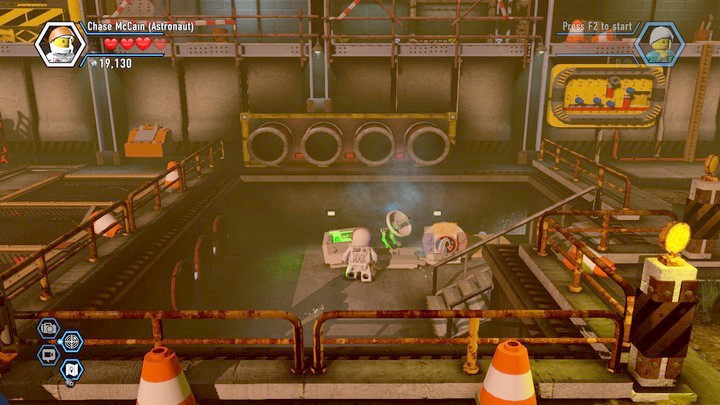 Once you drain the water from the tank, you will be able to use the crate there - Construction site | Chapter 12 | Walkthrough - Chapter 12 - LEGO City: Undercover Game Guide