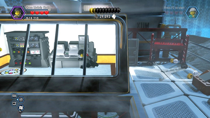 Inside the small well-lit building, there is a bridge switch - Moon Landing | Chapter 14 and 15 | Walkthrough - Chapter 14 and 15 - LEGO City: Undercover Game Guide