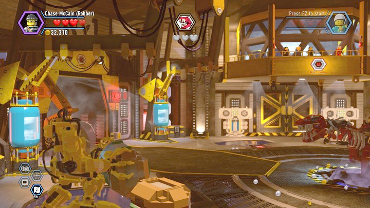 Tos the tanks at Rex. You will not run out of your ammo, because new ones will be appearing on a regular basis - Moon Landing | Chapter 14 and 15 | Walkthrough - Chapter 14 and 15 - LEGO City: Undercover Game Guide