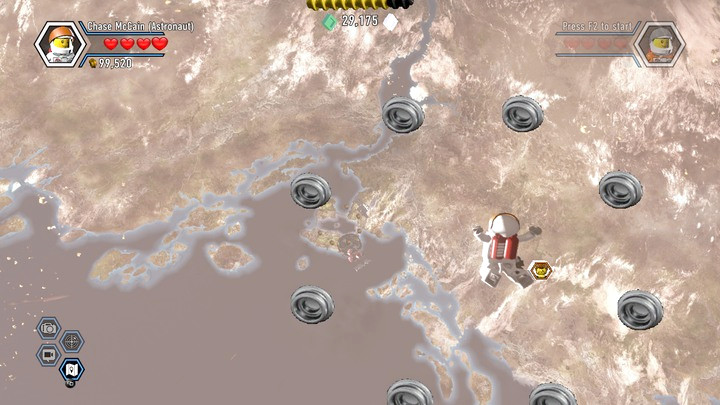 While you are falling down afterwards, you do not have to do much, although you can move around to collect coins in rings - Moon Landing | Chapter 14 and 15 | Walkthrough - Chapter 14 and 15 - LEGO City: Undercover Game Guide