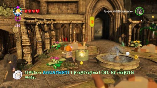 Find a small tank next to the fountain - Harry Potter Years 5-7: Tokens - Hogwarts, part 3 - Tokens - LEGO Harry Potter Years 5-7 Guide