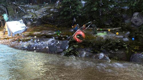 Find a fishing rod to the right of the tent - Harry Potter Years 5-7: Tokens - Camp - Tokens - LEGO Harry Potter Years 5-7 Guide