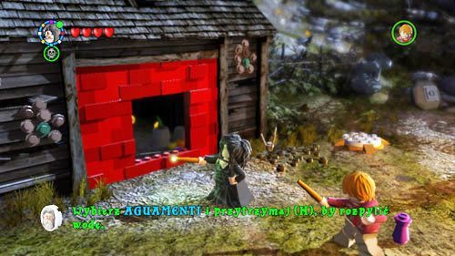 There is a hut with a red wall left of the tent - Harry Potter Years 5-7: Tokens - Camp - Tokens - LEGO Harry Potter Years 5-7 Guide