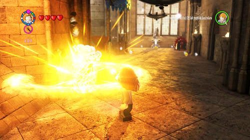 A student is trapped in a web to the left of The Room of Requirement - Harry Potter Years 5-7: Students in Peril, part 1 - Other collectibles - LEGO Harry Potter Years 5-7 Guide