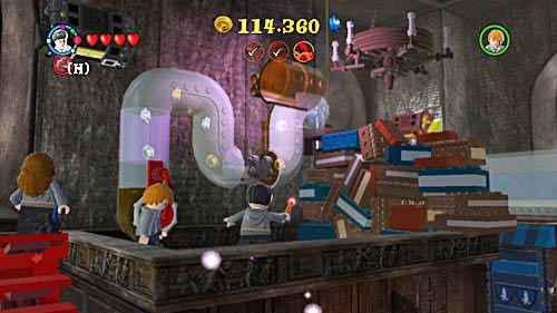 Get upstairs and repair the pipes by putting the proper parts in the right place - Harry Potter Years 5-7: Learn Diffindo - Year 5 - LEGO Harry Potter Years 5-7 Guide