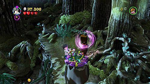 Approach the colored plant and tilt the leaves by using the WL spell - Harry Potter Years 5-7: A Giant Virtuoso - Year 5 - LEGO Harry Potter Years 5-7 Guide