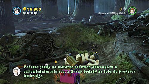Ride the bike to the right side and destroy a dangerous plant on your way - Harry Potter Years 5-7: A Giant Virtuoso - Year 5 - LEGO Harry Potter Years 5-7 Guide