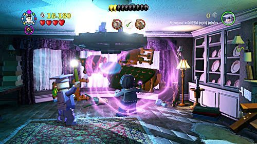 Switch to Horace and use the magic of RD to destroy the silver furniture at the end of the room and clean up the rest of the bricks with WL spell - Harry Potter Years 5-7: Out of Retirement - Year 6 - LEGO Harry Potter Years 5-7 Guide