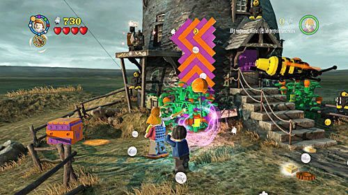 Dig out a pink platform of the ground and take a large horn out of the bag - Harry Potter Years 5-7: Lovegoods Lunacy, part 1 - Year 7 - LEGO Harry Potter Years 5-7 Guide