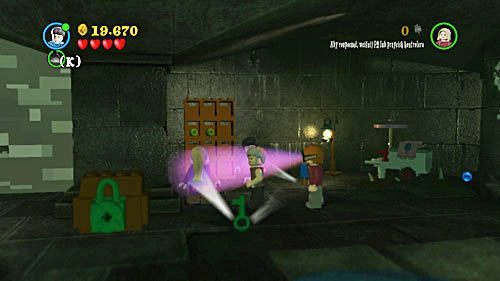 Go to the end of the cellar and find a wine shelf with a green key on it - Harry Potter Years 5-7: DOBBY! - Year 7 - LEGO Harry Potter Years 5-7 Guide