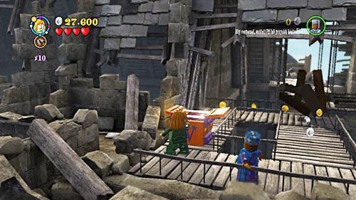 Choose Molly and use the orange box - set off the fireworks - Harry Potter Years 5-7: The Flaw in the Plan - Year 7 - LEGO Harry Potter Years 5-7 Guide